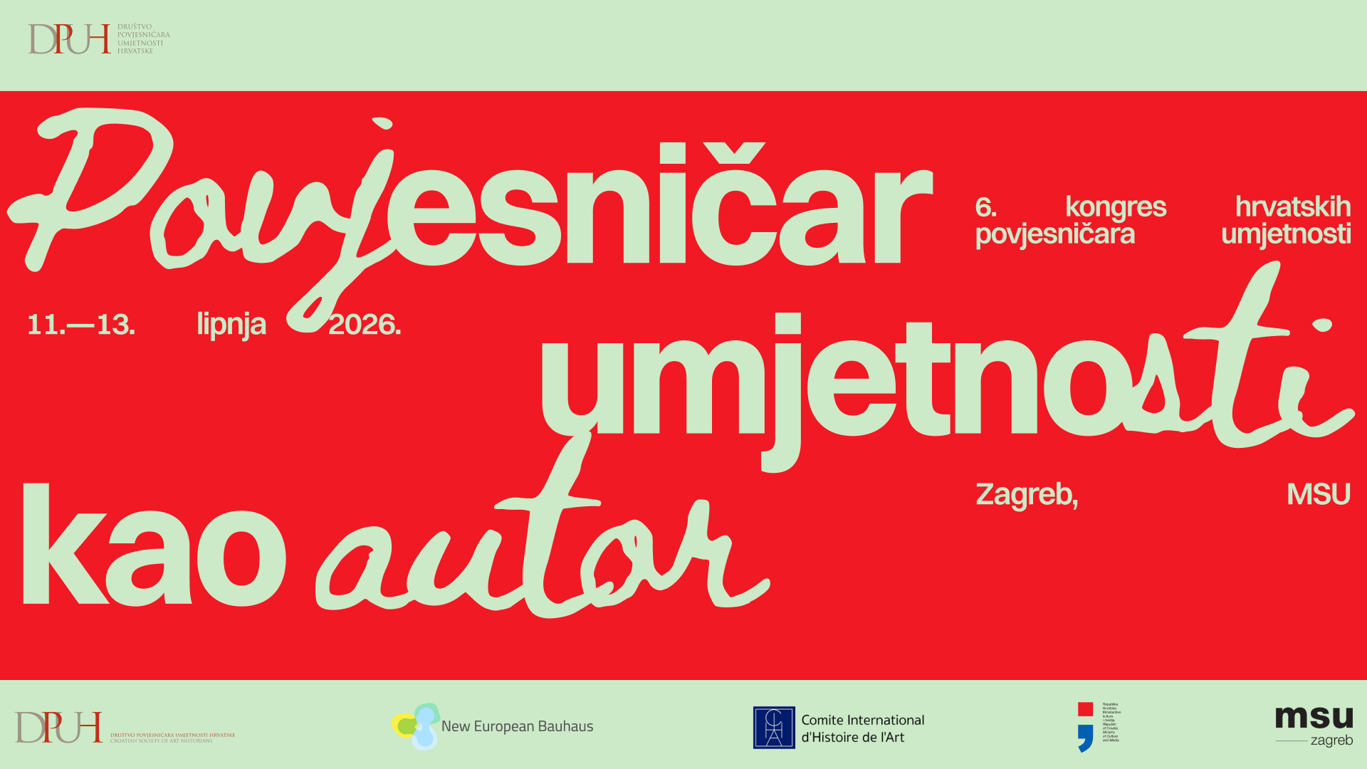 6. kongres hrvatskih povjesničara umjetnosti — Povjesničar umjetnosti kao autor